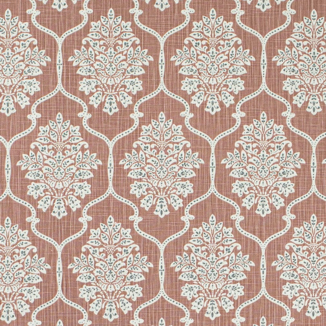 CB600-299 by Charlotte Designer Fabric Shades of Wild Rose 100% Cotton USA Exceeds 60,000 Wyzenbeek Rubs (Heavy Duty) Horizontal 6.75" x Vertical 13.5" 54 Inches - Swanky Fabrics -
