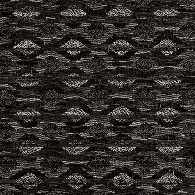 D4645 Onyx by Charlotte Designer Fabric Contract Collective 100% Polyester USA Exceeds 100,000 Wyzenbeek Rubs (Heavy Duty) Horizontal 2.5" x Vertical 2.5" 54 Inches - Swanky Fabrics -
