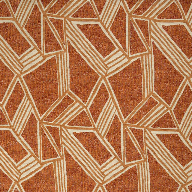 F5864 Tangerine by Greenhouse Designer Fabric - 100% Polyester China 45000 13.5" H, 13.5" V 54" - Swanky Fabrics -