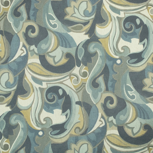 S7321 Vapor by Greenhouse Designer Fabric - 96% Polyester, 4% Linen China 15000 13.5" H, 25.25" V 55" - Swanky Fabrics -