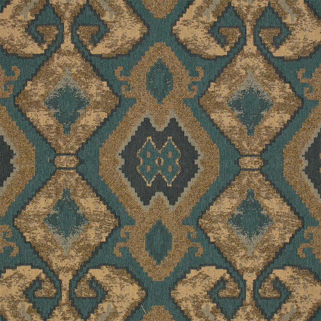 S7071 Topaz by Greenhouse Designer Fabric - 100% Polyester India 15000 27.99" H, 15" V 54" - Swanky Fabrics -