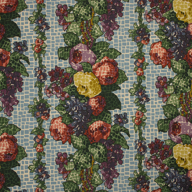 S7327 Sky by Greenhouse Designer Fabric - 100% Cotton Spain 57000 13.5" H, 19.5" V 54" - Swanky Fabrics -