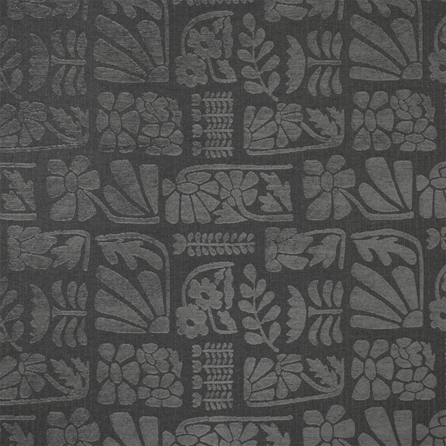 S7339 Charcoal by Greenhouse Designer Fabric - 63.57% Rayon, 18.34% Polyester, 13.57% Pre-Crcotn, 4.52% Pcr Polyester USA 33000 14.5" H, 13.875" V 56" - Swanky Fabrics -