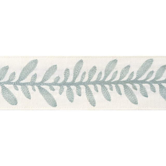 Calathea Tape Robin's Egg AE12324 by Thibaut Trim Thibaut Trim Calathea Tape Robin's Egg AE12324Trim ISLANDER 90% Silk, 10% Viscose U.S.A </p><p>Repeat: H: , V: 2.75 in (6.99 cm) - Fabric Carolina - Calathea Tape Robin's Egg AE12324 by Thibaut Trim Thibaut Trim Calathea Tape Robin's Egg AE12324Trim ISLANDER 90% Silk, 10% Viscose U.S.A </p><p>Repeat: H: , V: 2.75 in (6.99 cm) - Fabric Carolina -