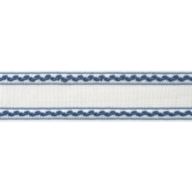 Gabrielle Tape French Blue and Sky AE12369 by Thibaut Trim Thibaut Trim Gabrielle Tape French Blue and Sky AE12369Trim ISLANDER 96% Polyester, 4% Cotton U.S.A </p><p>Repeat: H: , V: 2.25 in (5.71 cm) - Fabric Carolina - Gabrielle Tape French Blue and Sky AE12369 by Thibaut Trim Thibaut Trim Gabrielle Tape French Blue and Sky AE12369Trim ISLANDER 96% Polyester, 4% Cotton U.S.A </p><p>Repeat: H: , V: 2.25 in (5.71 cm) - Fabric Carolina -