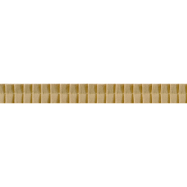 Pleated Tape Soft Gold E12310 by Thibaut Trim Thibaut Trim Pleated Tape Soft Gold E12310Trim SOLEIL 100% Cotton U.S.A </p><p>Repeat: H: , V: 0.87 in (2.21 cm) - Fabric Carolina - Pleated Tape Soft Gold E12310 by Thibaut Trim Thibaut Trim Pleated Tape Soft Gold E12310Trim SOLEIL 100% Cotton U.S.A </p><p>Repeat: H: , V: 0.87 in (2.21 cm) - Fabric Carolina -