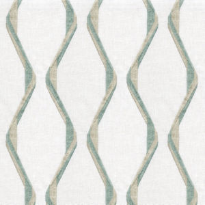 Clemens Ivory Spa by Norbar Designer Fabric PRISM SEAVIEW 55% COTTON - 21% RAYON INDIA 7 1/2"V 5"H 52 - Swanky Fabrics -