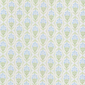 Odell Blue Green by Norbar Designer Fabric ROMANCE 100% COTTON INDIA 4 3/8"V 4 1/2"H 55" - Swanky Fabrics -