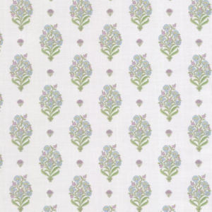 Romance Blue Green by Norbar Designer Fabric ROMANCE 100% COTTON SPAIN 6 3/4"V 6 3/8"H 55" - Swanky Fabrics -