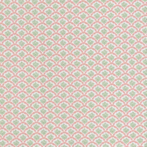 Stockton Pink Green by Norbar Designer Fabric ROMANCE 100% COTTON SPAIN 3 3/8"V 2 1/8"H 55 - Swanky Fabrics -