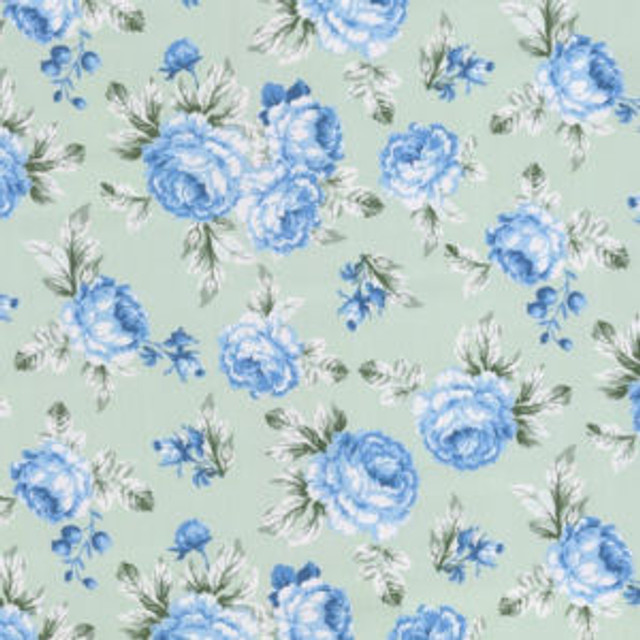 Valerie Blue Kiwi by Norbar Designer Fabric ROMANCE 100% COTTON INDIA 17 7/8"V 54 3/4"H 55" - Swanky Fabrics - Valerie Blue Kiwi by Norbar Designer Fabric ROMANCE 100% COTTON INDIA 17 7/8"V 54 3/4"H 55" - Swanky Fabrics -