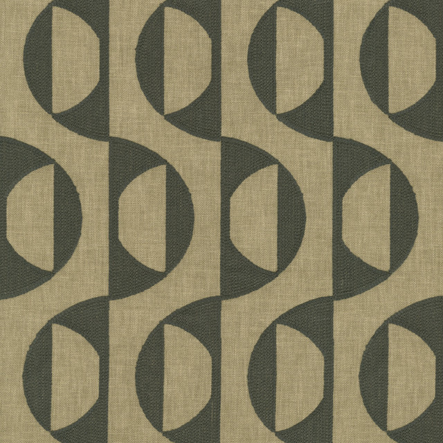 Calder Emb Teak 472121 by PK Lifestyles Designer Fabric Expressionist VI Base: 50% Polyester, 50% Cotton EMB: 100% Viscose India 51000 H: 3.25, V: 9 54 - Swanky Fabrics -