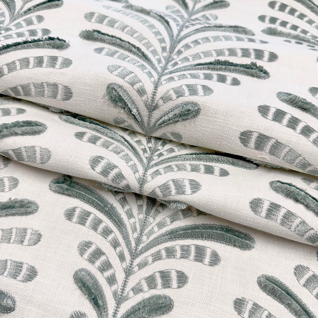 Perdido Seaglass by Magnolia Designer Fabric - 52% Cotton, 48% Polyester, Emb 100% Poly India 51000 Horizontal: 10.5 and Vertical: 6.5 54 - Swanky Fabrics -