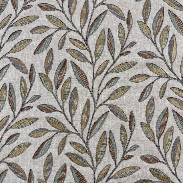 Willow Earth by Magnolia Designer Fabric - 52% Cot, 48% Poly, Emb: 60% Vis, 28% Cot, 12% Poly India 51000 Horizontal: 17.25 and Vertical: 9.5 54 - Swanky Fabrics -