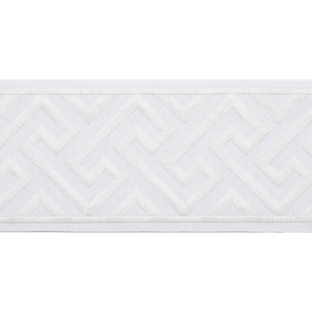 Melrose Emb Tape Coconut by Magnolia Designer Trim - 51% Fibranne, 49% Polyester China Horizontal: and Vertical: 3.5 - Swanky Fabrics -