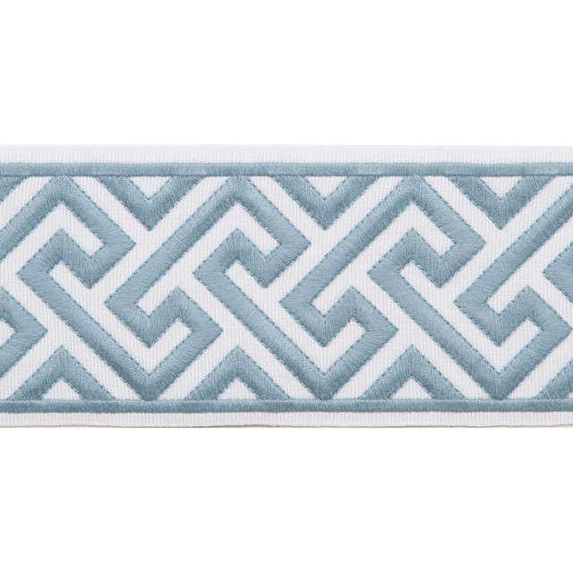 Melrose Emb Tape Skylight by Magnolia Designer Trim - 51% Fibranne, 49% Polyester China Horizontal: and Vertical: 3.5 - Swanky Fabrics -