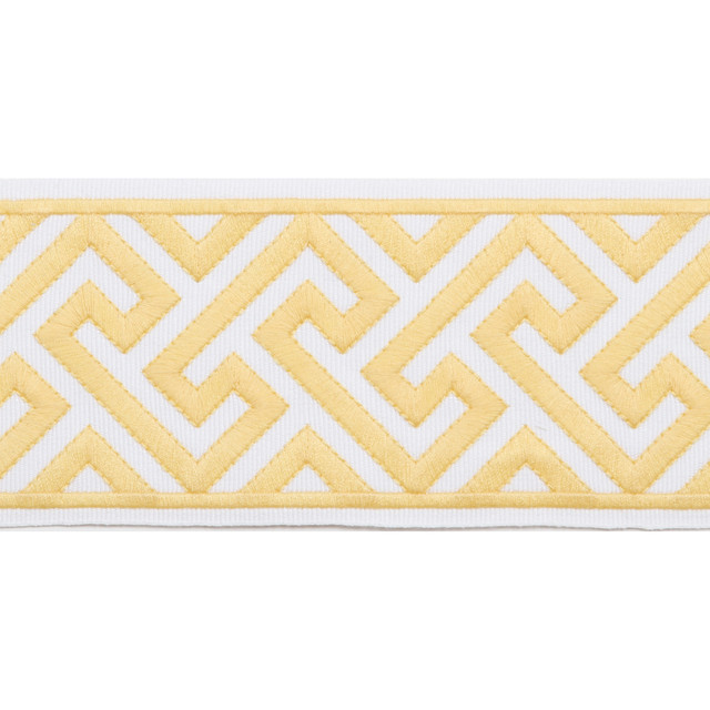 Melrose Emb Tape Sunshine by Magnolia Designer Trim - 51% Fibranne, 49% Polyester China Horizontal: and Vertical: 3.5 - Swanky Fabrics - Melrose Emb Tape Sunshine by Magnolia Designer Trim - 51% Fibranne, 49% Polyester China Horizontal: and Vertical: 3.5 - Swanky Fabrics -