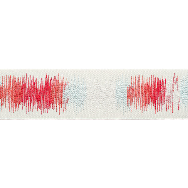 Derry Emb Tape Coral by Magnolia Designer Trim - 100% Polyester China Horizontal: and Vertical: 3 - Swanky Fabrics -