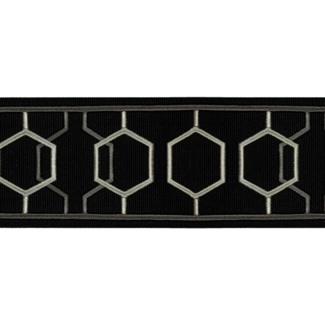 BD110 BORDER 2.875" Midnight by RM CoCo Designer Trim Creative Threads 99% Rayon 1% Polyester See Sample 0 Horizontal: 3.875 and Vertical: 0 2.875 - Swanky Fabrics -