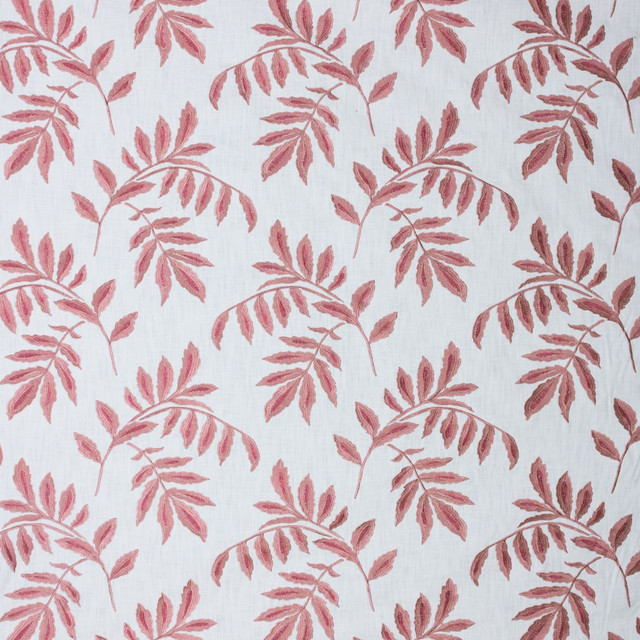 Falling Leaves Rose Quartz by RM CoCo Designer Fabric 2018 Spring - Prive Collection 100% Cotton Embroidery 100% Viscose Base See Sample 0 Horizontal: 16 and Vertical: 15 54 - Swanky Fabrics -