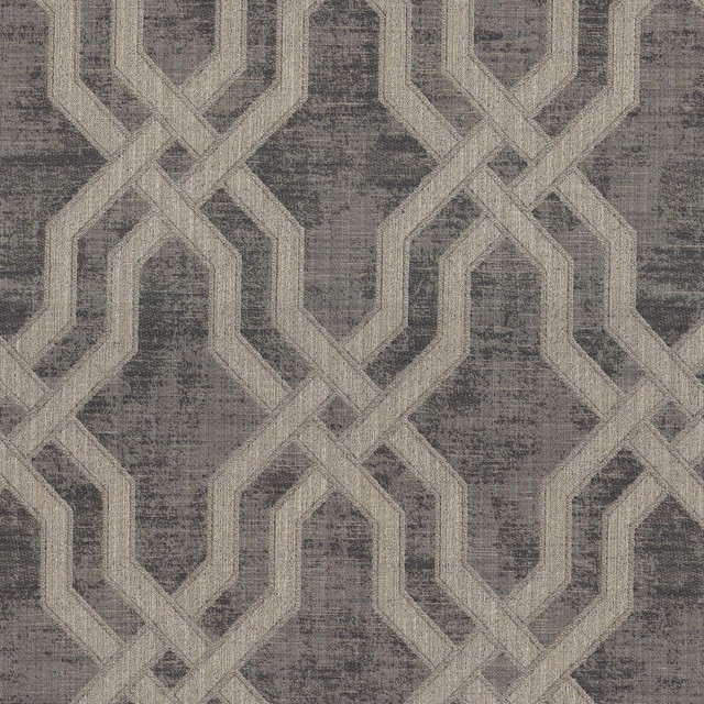 Essex Trellis Smoke by RM CoCo Designer Fabric Gemstones II White Sapphire to Gray Moonstone 66% Polyester 34% Cotton See Sample 15000 Horizontal: 6.81 and Vertical: 10.75 55 - Swanky Fabrics -