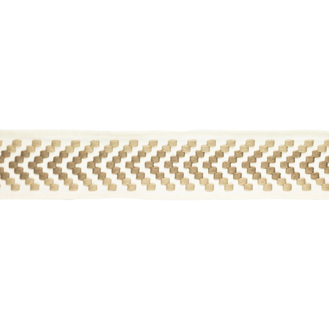 BD111 3.25" Border Sandstone by RM CoCo Designer Trim Artisano Collection Trim Book Base: 100% Cotton Embroidery: 100% Polyester See Sample 0 Horizontal: 2.5 and Vertical: 1 3.25 - Swanky Fabrics -