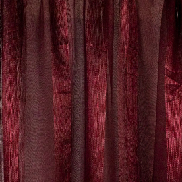 Zeda Black Cherry by RM CoCo Designer Fabric Sheer Indulgence Regular Book 100% Polyester See Sample 0 Horizontal: 7.88 and Vertical: 0 110 - Swanky Fabrics -