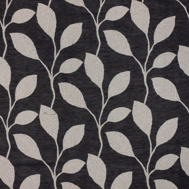 Cosgrove Graphite by RM CoCo Designer Fabric Inspired Living Vol 18 95% Polyester 5% Cotton See Sample 0 Horizontal: 15.5511895 and Vertical: 15.74804 54 - Swanky Fabrics -