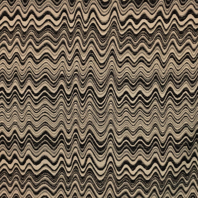 Sonic Wave Carbon by RM CoCo Designer Fabric Finishing Touches Vol 17 40% Rayon 36% Cotton 25% Polyester See Sample 40000 Horizontal: 27 and Vertical: 20.26 54 - Swanky Fabrics -