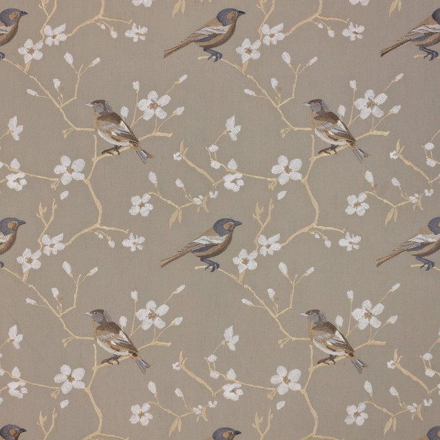 Spring Song Titanium by RM CoCo Designer Fabric Inspired Living Vol 13 85% Polyester 15% Linen See Sample 0 Horizontal: 13 and Vertical: 12.38 56 - Swanky Fabrics -