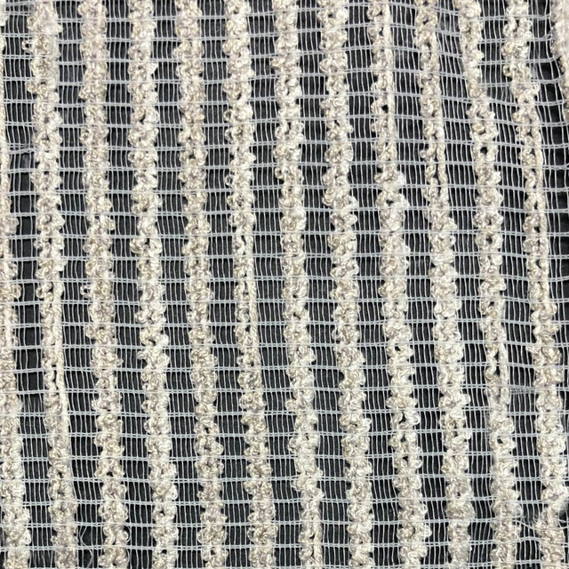Gauze Stripe Wide-Width Sheer Candlelight by RM CoCo Designer Fabric Room With A View 80% Viscose 20% Polyester See Sample 0 Horizontal: 0 and Vertical: 0 122 - Swanky Fabrics -