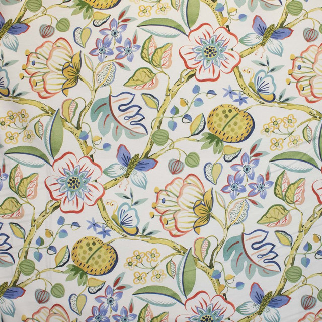 Enchanted Forest Opal by RM CoCo Designer Fabric Painter's Palette Cerulean Blue to Viridian Green 100% Cotton See Sample 50000 Horizontal: 13.5 and Vertical: 27 54 - Swanky Fabrics -