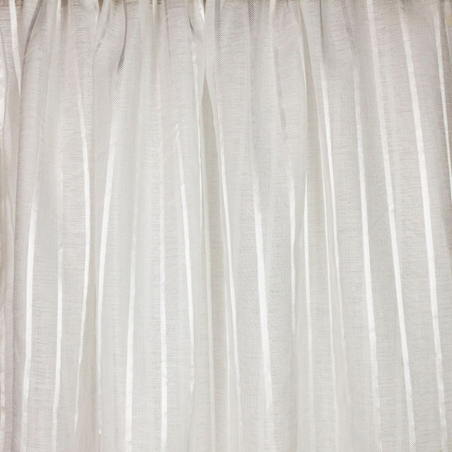 Zora Classic White by RM CoCo Designer Fabric Sheer Indulgence Regular Book 100% Polyester See Sample 0 Horizontal: 1.75 and Vertical: 0 110 - Swanky Fabrics -