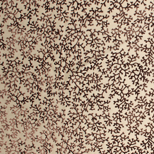 Coral Splendor Brown by RM CoCo Designer Fabric Finishing Touches Vol 11 72% Polyester 28% Viscose See Sample 0 Horizontal: 19.25 and Vertical: 15 56 - Swanky Fabrics -