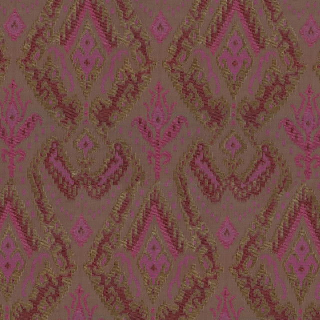 Samarkand Spice Road by RM CoCo Designer Fabric Gemstones II Imperial Topaz to Tibetan Coral 40% Cotton 40% Viscose 20% Polyester See Sample 0 Horizontal: 12.8 and Vertical: 34.65 55 - Swanky Fabrics -