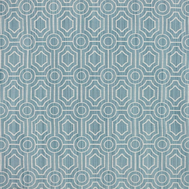 Rondelle Aquamarine by RM CoCo Designer Fabric Finishing Touches Vol 16 80% Cotton 20% Rayon See Sample 40000 Horizontal: 3.375 and Vertical: 4.333 54 - Swanky Fabrics -