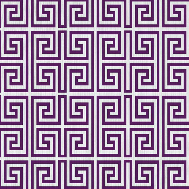 Emperor's Fret Amethyst by RM CoCo Designer Fabric ColorWorks Fall 2021 RM Studio See Sample 0 Horizontal: 4.5 and Vertical: 4.5 0 - Swanky Fabrics -