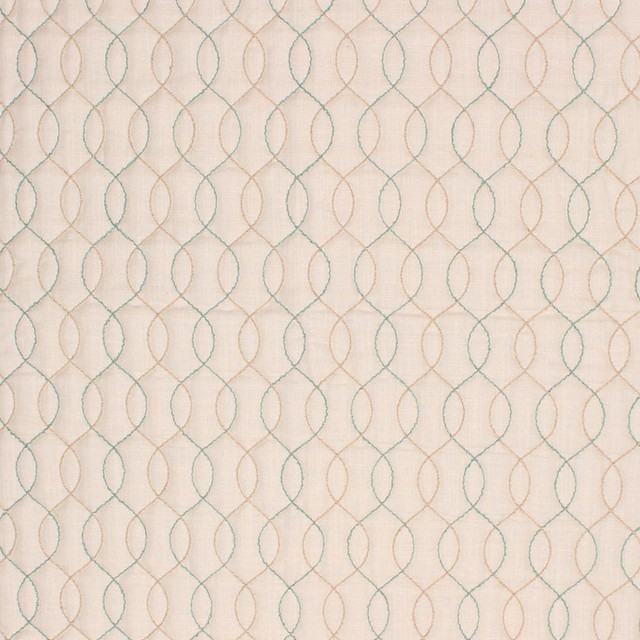 Stitch in Time Aqua Mist by RM CoCo Designer Fabric Prive Vol 3 53% Rayon 30% Polyester 12% Linen 3% Cotton 1% Flax 1% Nylon See Sample 12000 Horizontal: 3.875 and Vertical: 5.875 55 - Swanky Fabrics -