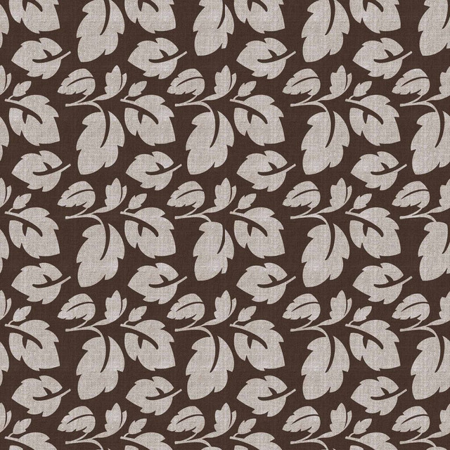 French Leaf Chocolat by RM CoCo Designer Fabric ColorWorks Spring 2022 RM Studio See Sample 0 Horizontal: 27 and Vertical: 27 0 - Swanky Fabrics -