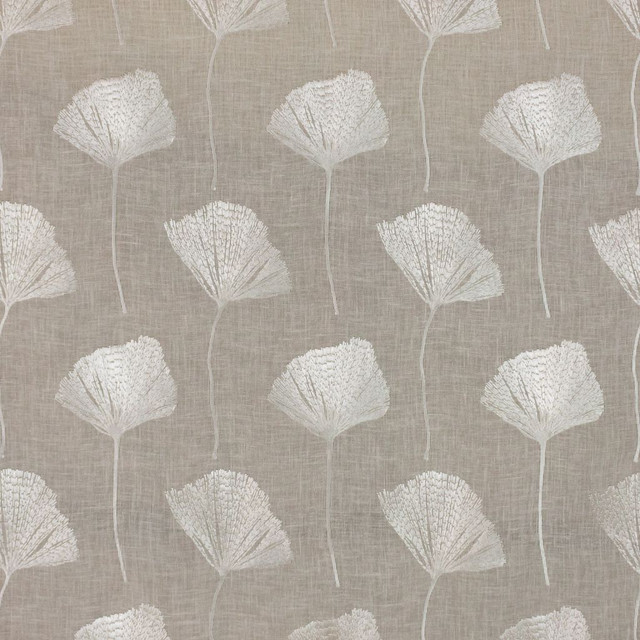 Gingko Oyster by RM CoCo Designer Fabric Inspired Living Vol 13 85% Polyester 15% Cotton See Sample 0 Horizontal: 7.3228386 and Vertical: 9.448824 55 - Swanky Fabrics -