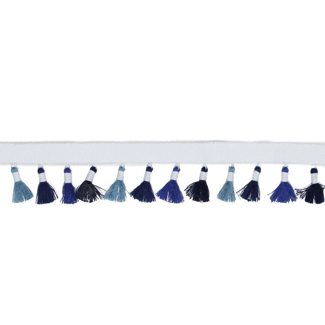 TF100 TASSEL FRINGE 1.875" GROTTO BLUE by RM CoCo Designer Trim Bahama Breeze 100% Acrylic See Sample 0 Horizontal: 0 and Vertical: 0 1.88 - Swanky Fabrics -