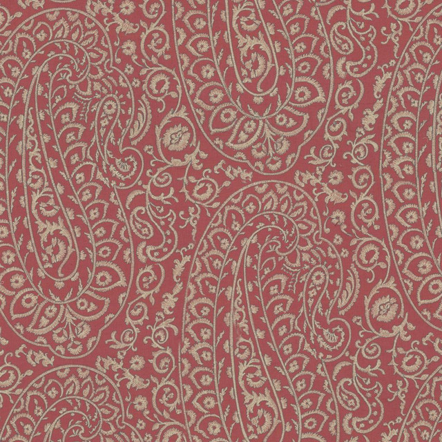 Fantasia Paisley Rosewood by RM CoCo Designer Fabric Gemstones II Pink Morganite to Amethyst 37% Linen 32% Spun Polyester 31% Cotton See Sample 0 Horizontal: 25 and Vertical: 22.05 57 - Swanky Fabrics -