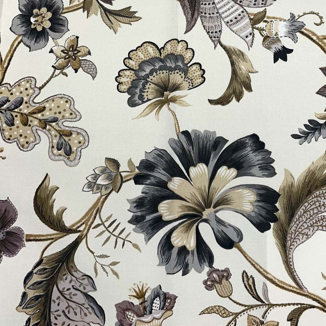 Queen's Garden Silverstone by RM CoCo Designer Fabric Inspired Living Vol 12 50% Cotton 50% Polyester See Sample 0 Horizontal: 26.75 and Vertical: 24.75 55 - Swanky Fabrics -