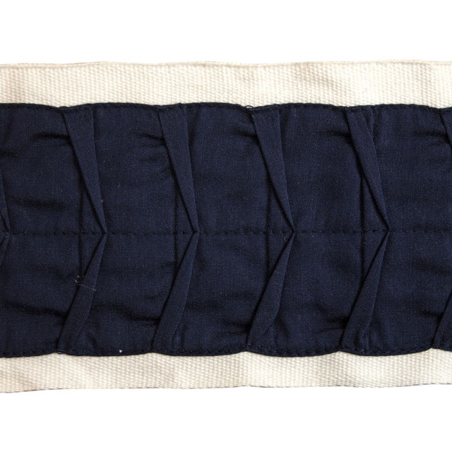 BD125 Border 4" Indigo by RM CoCo Designer Trim Creative Threads III 100% Cotton Base 100% Rayon Embroidery See Sample 0 Horizontal: 4 and Vertical: 1.25 4 - Swanky Fabrics -