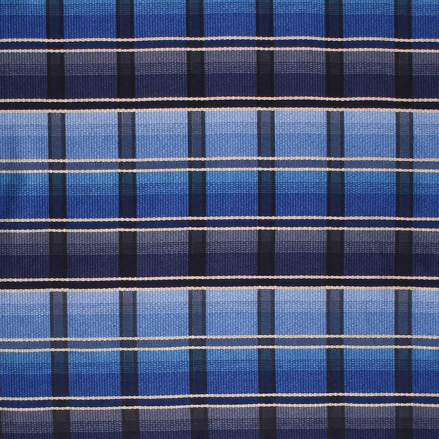 Bel Air Plaid Indigo by RM CoCo Designer Fabric Prive Vol 3 80.3% Rayon 19.7% Polyester See Sample 33000 Horizontal: 3 and Vertical: 8.63 55 - Swanky Fabrics -