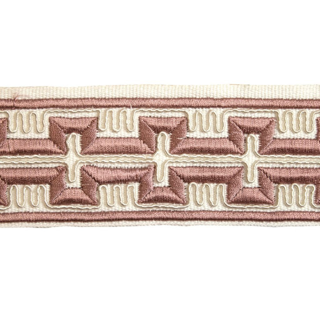 BD123 Border 2.5" Peony by RM CoCo Designer Trim Creative Threads III 100% Cotton Base 100% Rayon Embroidery See Sample 0 Horizontal: 4 and Vertical: 1.5 2.5 - Swanky Fabrics -