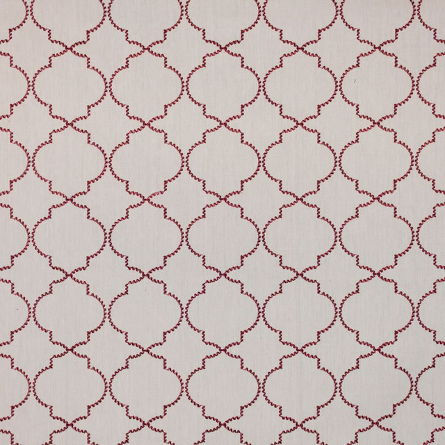 Curzon Maraschino by RM CoCo Designer Fabric Finishing Touches Vol 14 64% Polyester 32% Cotton 4% Linen See Sample 0 Horizontal: 4.724412 and Vertical: 4.724412 56 - Swanky Fabrics -