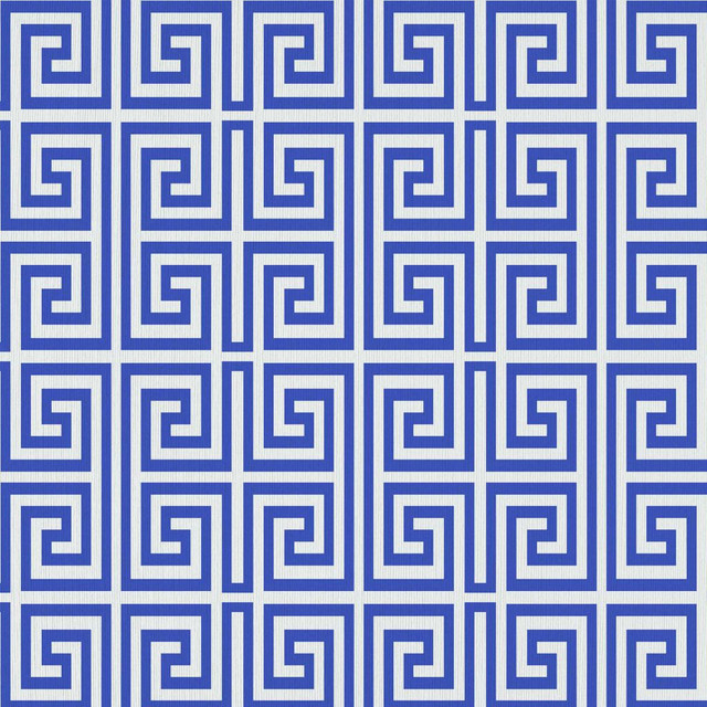 Emperor's Fret Porcelain by RM CoCo Designer Fabric ColorWorks Fall 2021 RM Studio See Sample 0 Horizontal: 4.5 and Vertical: 4.5 0 - Swanky Fabrics -