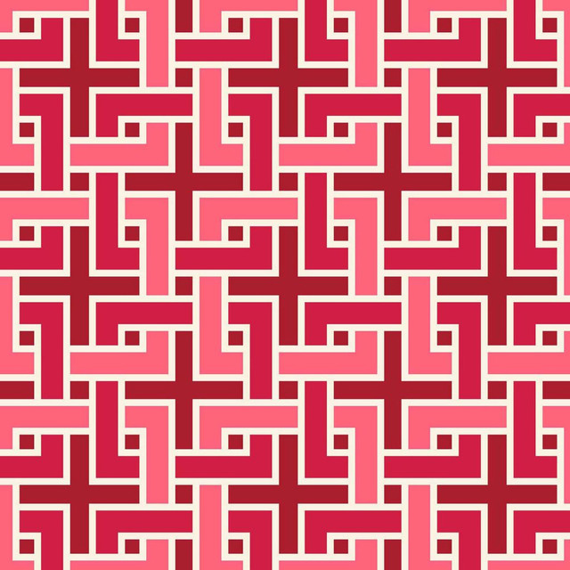 Manchurian Fret Maraschino by RM CoCo Designer Fabric ColorWorks Fall 2021 RM Studio See Sample 0 Horizontal: 3 and Vertical: 3 0 - Swanky Fabrics -