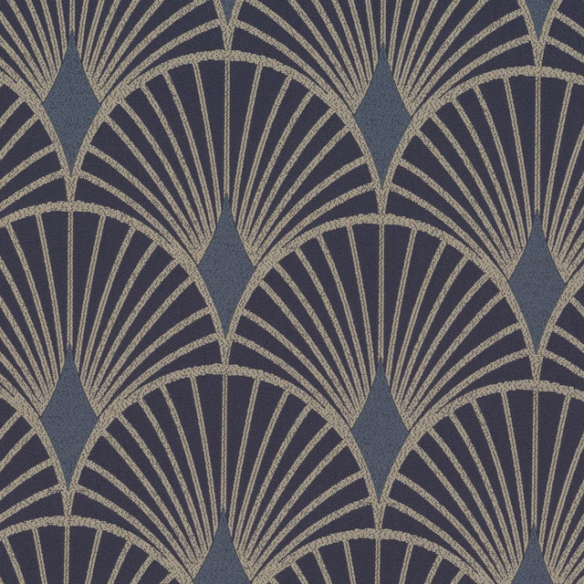 Nouvelle Nouveau Sapphire by RM CoCo Designer Fabric Gemstones II Ice Blue Larimar to Lazuli 100% Polyester See Sample 0 Horizontal: 4.72 and Vertical: 4.33 55 - Swanky Fabrics -